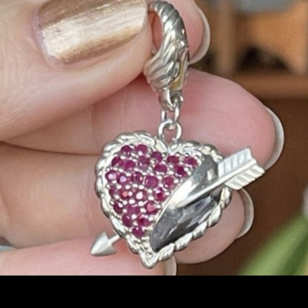 JUDITH RIPKA authentic pendant Heart and Arrow hard to find ! FIRM PRICE - Picture 5 of 13